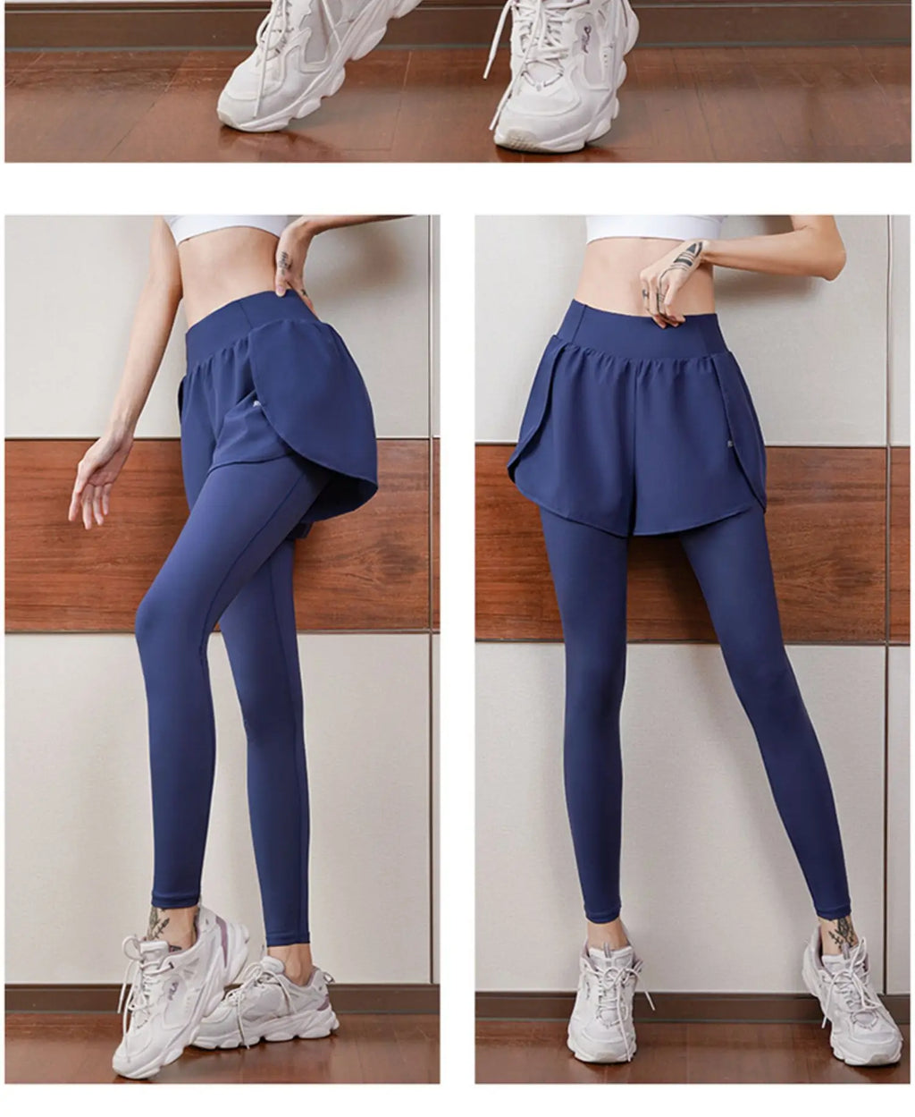 Women Running Leggings With Pocket Elastic Waistband Workout Yoga Pants Training Biker Gym Sports Pants Fitness Gym Sportswear