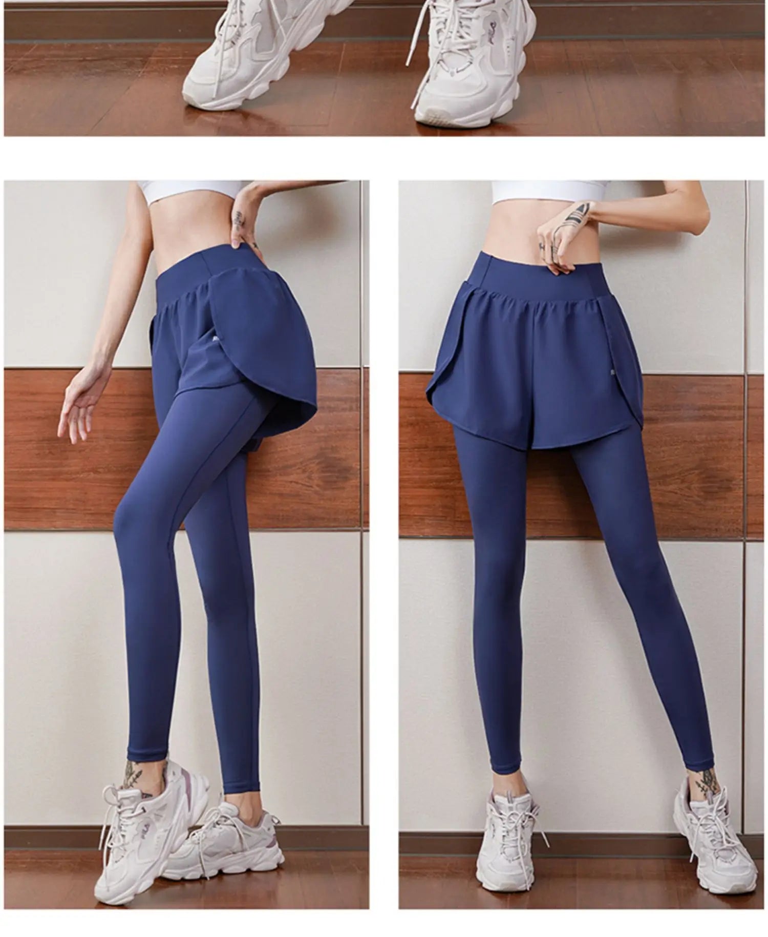 Women Running Leggings With Pocket Elastic Waistband Workout Yoga Pants Training Biker Gym Sports Pants Fitness Gym Sportswear